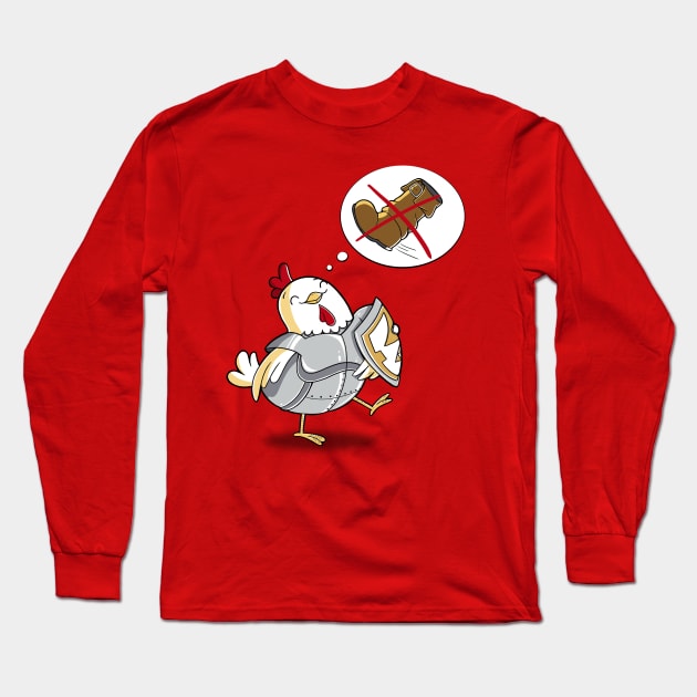 No More Kicking Long Sleeve T-Shirt by DiJay